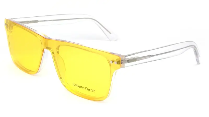 Unisex brýle se slunečním klipem 2v1 Roberto Carrer RC 1083 c1 - čirá