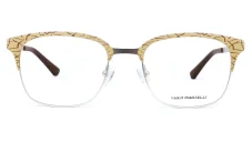 Dámská brýlová obruba Luca Martelli LM 211 C3 - béžová/hnědá/kovová