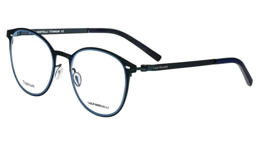 Titanová brýle Luca Martelli TITANIUM LM2195 COL.02 - tmavě modrá/modrá