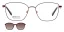 Dámská brýlová obruba se slunečním klipem MONDOO clip-on 0624 c1 - vínová/zlatá