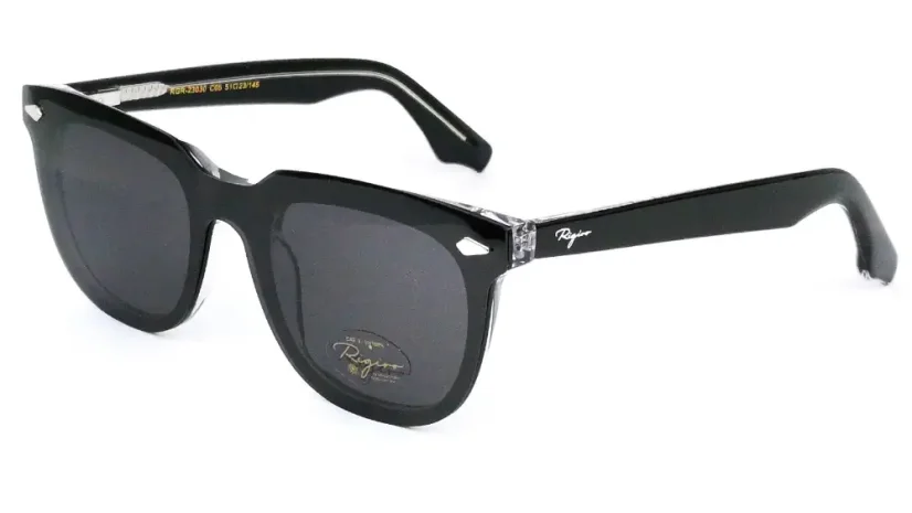 Brýlová obruba se slunečním polarizačním klipem (2v1) Rigiro RGR-23030 c5 black/crystal