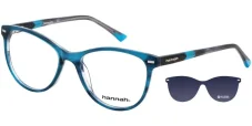 Dámská brýlová obruba s polarizačním slunečním klipem HANNAH 6712 C04 - modrá (tyrkysová)černá