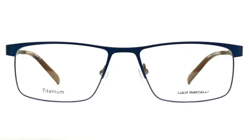 Pánská brýlová obruba Luca Martelli Titanium LM2202 Col. 03 - tmavě modrá/šedá