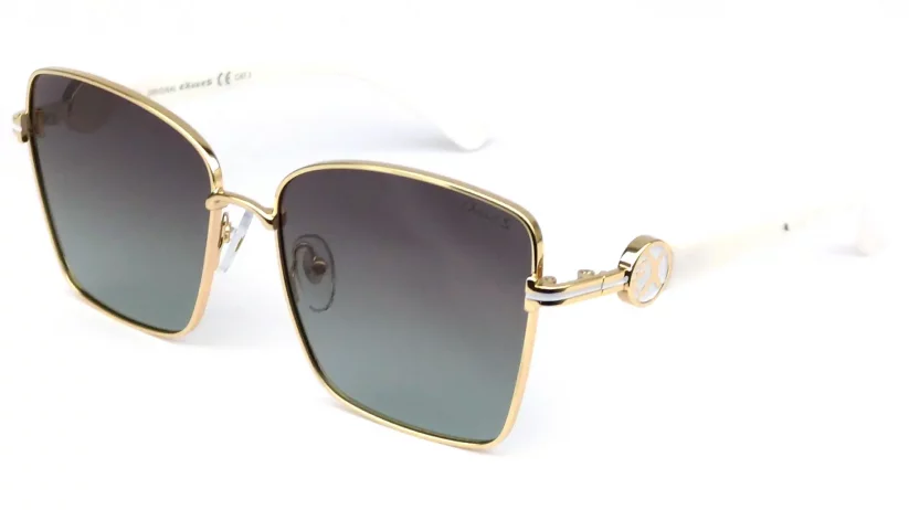 Dámská sluneční brýle EXCCES EX639 c01 - bílá, zlatá