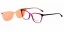 Dámská brýlová obruba s polarizačním slunečním klipem Eleven ELE1686 C3 - červená/fialová