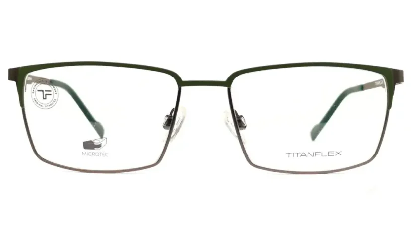 Pánská brýlová obruba TITANFLEX 820987 34 - zelená/hnědá