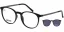 Brýle se slunečním klipem MONDOO clip-on 0614 c4 černá/kovová