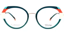 Dámská brýlová obruba WOODYS 240904 CASSINA 04 - tyrkysová/červená/bílá/zlatá