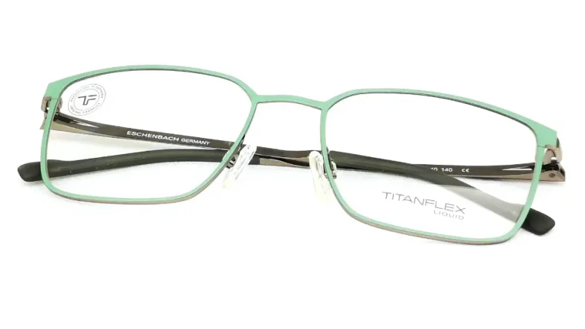 Brýlová obruba TITANFLEX 820950 40 - zelená/kovová/šedá