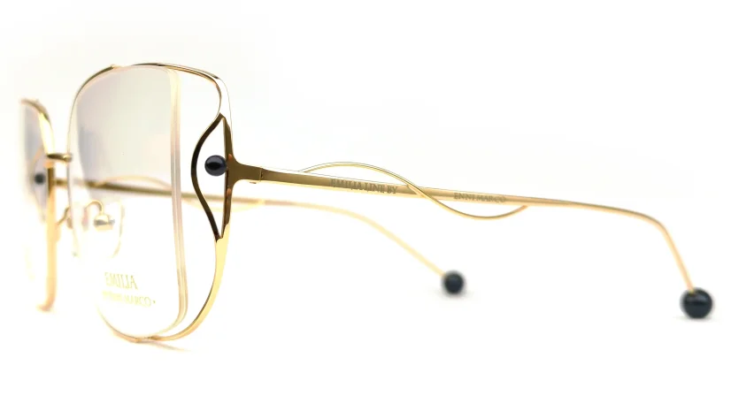 Luxusní zlacená dámská brýlová obruba EMILIA BY ENNI MARCO 23KT IV67-019 col.01 - zlatá