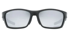Sportovní polarizační brýle UVEX SPORTSTYLE 232 P BLACK MAT / POLAVISION MIRROR SILVER (CAT. 3)