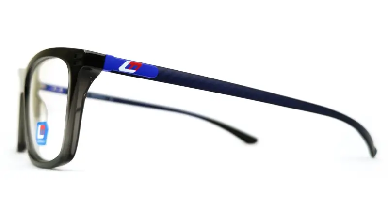 Sportovní brýlová obruba se slunečním polarizačním klipem LUCA MARTELLI SPORT LMS074 Col. 03 - šedá/modrá/tmavě modrá