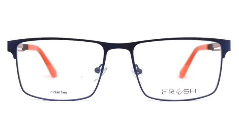 Pánská brýlová obruba se slunečním polarizačním klipem Fresh FRE-7872-C3 - modrá/oranžová