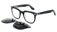 Brýlová obruba se slunečním polarizačním klipem (2v1) Rigiro RGR-23030 c5 black/crystal