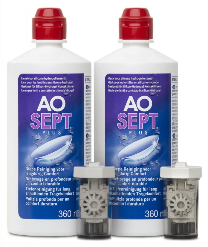 Roztok AOSEPT PLUS Hydraglyde dvoj balení 2 x 360ml