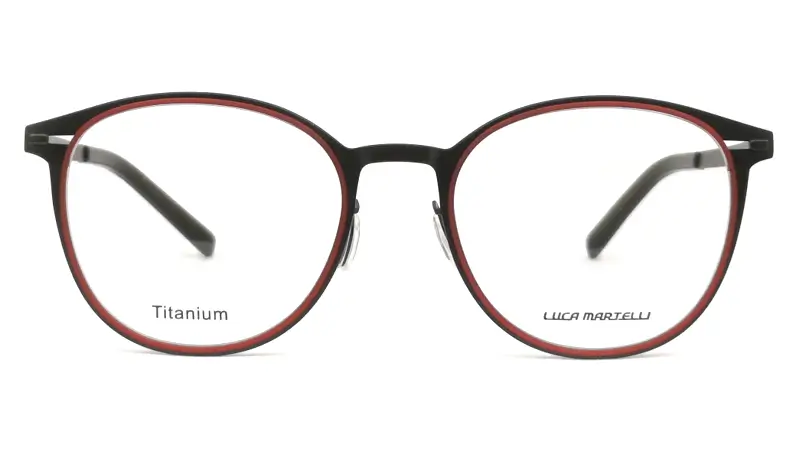 Titanová brýle Luca Martelli TITANIUM LM2195 COL.03 - černá/vínová
