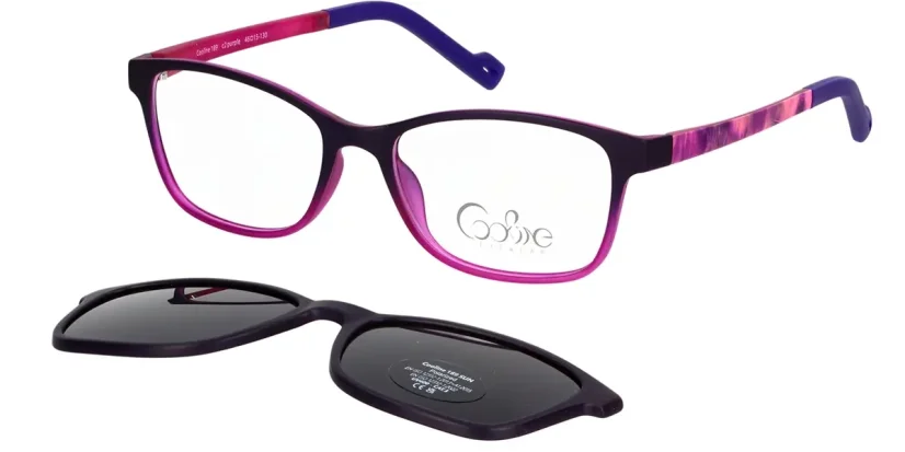 Dětská brýle se slunečním polarizačním klipem (2v1) Cooline 189 c2 purple - fialová