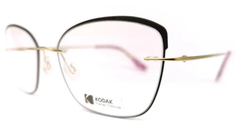 Dámská brýle KODAK FI70-49 101 Titanium - zlatá + černý rámeček