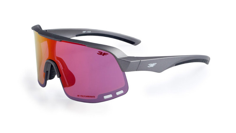 Sportovní sluneční brýle 3F New Version II. 1929 - šedá, červený odlesk