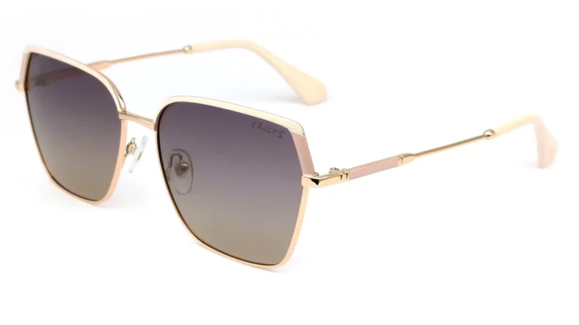 Dámské sluneční brýle EXCCES Polarized EX660 c04 - zlatá/bílá/béžová