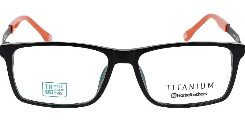 Brýlová obruba HORSEFEATHERS 3518 c1 - černá/oranžová