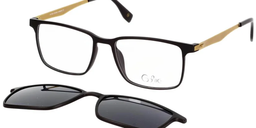 Brýlová obruba se slunečním klipem Cooline 157 c5 m.black-brass