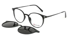 Brýlová obruba se slunečním polarizačním klipem (2v1) Eleven ELE-1854-C1 - černá Brýlová obruba se slunečním polarizačním klipem (2v1) Eleven ELE-1854-C1 - černá