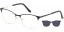 Dámská brýlová obruba se slunečním klipem MONDOO clip-on 0587 c02 - černá/zlatá