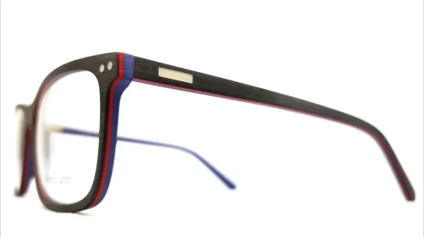 Pánské brýle (CLIP-ON) Roberto Carrer RC 1117 Col. 02 - černá/červená/modrá