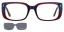 Dámská brýlová obruba se slunečním polarizačním klipem MONDOO 0629 c2 - vínová