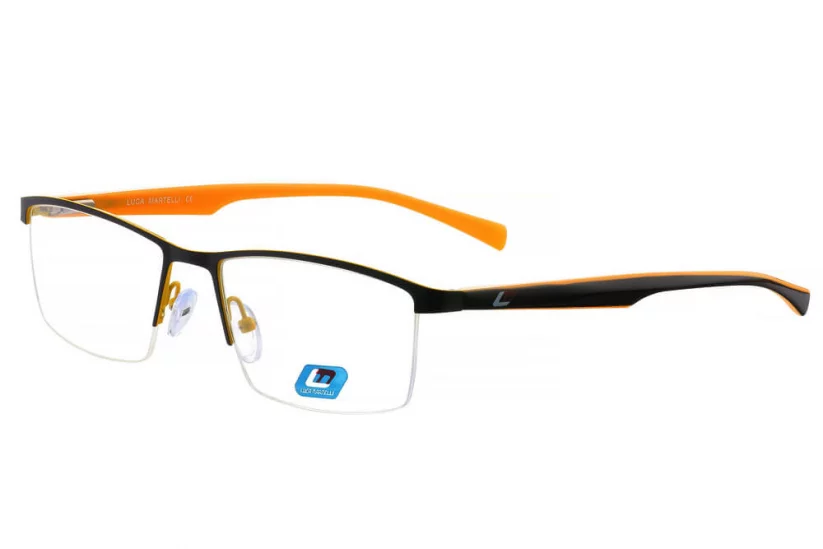 Pánská brýlová obruba Luca Martelli Sport Collection LMS 041 c01 černá-oranžová