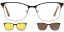 Dámská brýlová obruba se slunečním a zozjasňovacím klipem MONDOO clip-on 0587 c91 - hnědá/zlatá