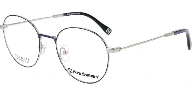 Brýlová obruba HORSEFEATHERS 3792 c3 - modrá/stříbrná