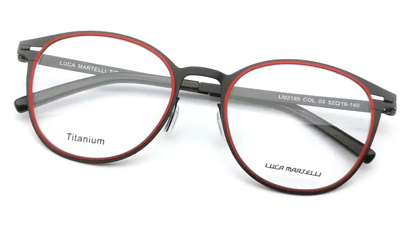 Titanová brýle Luca Martelli TITANIUM LM2195 COL.03 - černá/vínová