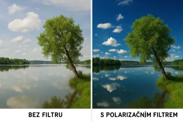 Účinky polarizačního filtru Účinky polarizačního filtru