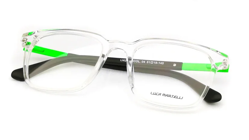 Pánská brýlová obruba Luca Martelli LM2208 Col. 04 - čirá/zelená/černá