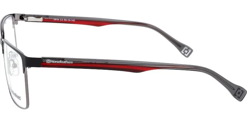 Pánská brýlová obruba HORSEFEATHERS 3816 c3 - černá/kovová/červená