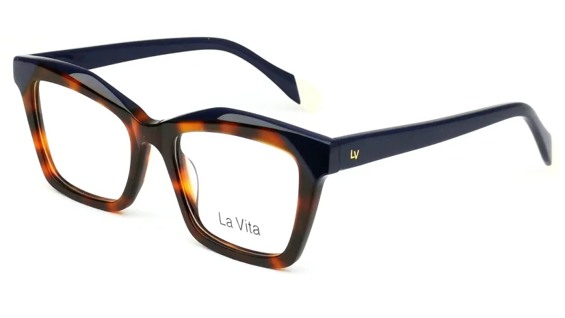 Dámská brýlová obruba La Vita PL8011 C2 - hnědá/tmavě modrá/krémová