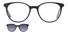 Brýlová obruba se slunečním klipem clip-on POINT 6141 c1 - černá/bílá