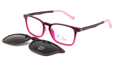 Dětská brýle se slunečním polarizačním klipem (2v1) Cooline 190 c2 magenta - fialová/růžová