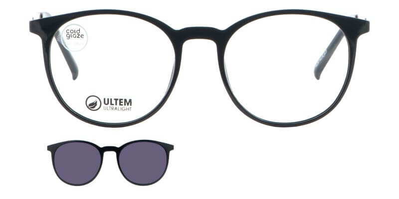 Brýle se slunečním klipem MONDOO clip-on 0614 c3 černá/stříbrná