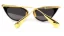 Luxusní dámská retrostylová sluneční brýle BALDININI BLD2005 101 - černá/zlatá (23 Karát)
