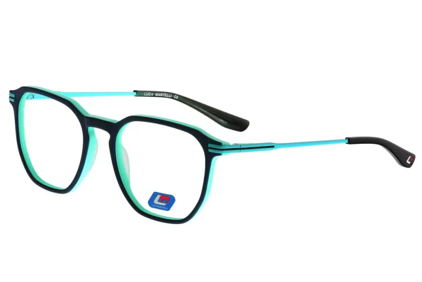Pánská brýlová obruba Luca Martelli Sport Collection LMS 044 c7 - černá/tyrkysová