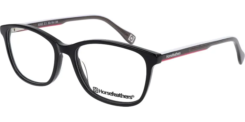 Dámská brýlová obruba HORSEFEATHERS 3283 C1 - černá/bílá