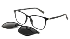 Dioptrické brýle se slunečním polarizačním klipem (2v1) CRH-Brillen 0-50911 - černá