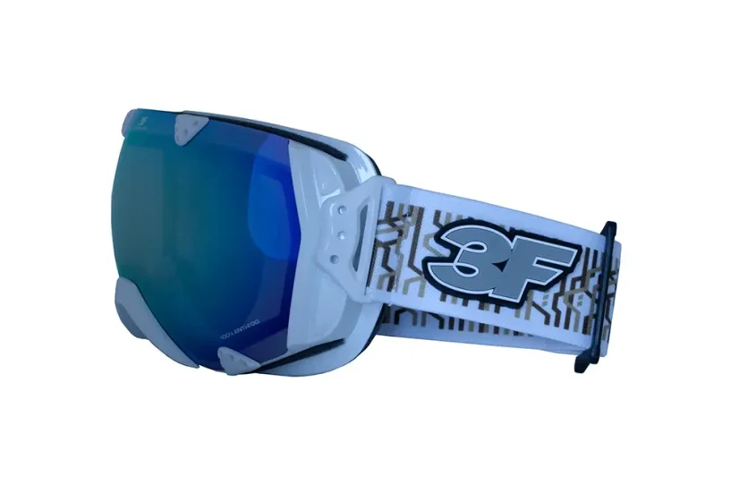 Lyžařské brýle 3F Naked II. 1508 - bílá, modrý odlesk, šedé zatmavení cat. 2