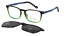Dětská brýle se slunečním polarizačním klipem (2v1) Cooline 190 c7 black/green - černá/zelená/modrá