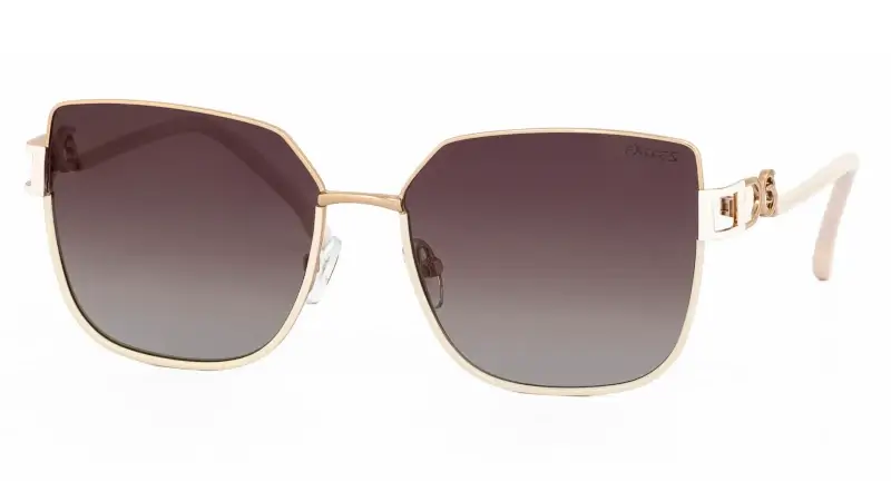 Dámské elegantní sluneční brýle EXCCES EX640 C03 - zlatá/bílá