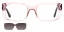 Dámská brýlová obruba se slunečním polarizačním klipem MONDOO 0629 c4 - růžová transparentní