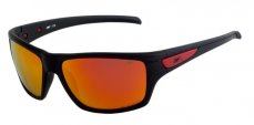 Unisex sportovní sluneční brýle s polarizací Cover 1726 černá-čevená